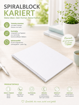 Preview: Spiralblock kariert